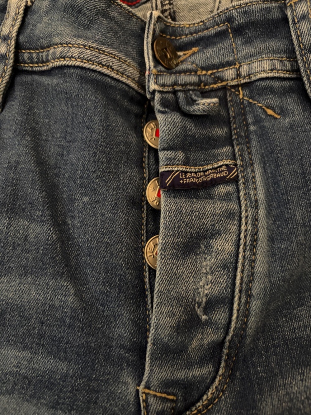 Marithe Francois Girbaus Mens Breaker Regular Slim Jeans. Vintage Size 32x30